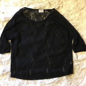 Black lace blouse